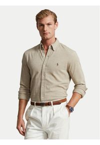 Polo Ralph Lauren Koszula 710654408119 Beżowy Regular Fit. Typ kołnierza: polo. Kolor: beżowy. Materiał: bawełna