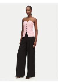 Morgan Bluzka 261-CMAKI.F Różowy jasny Slim Fit. Kolor: różowy. Materiał: syntetyk #4