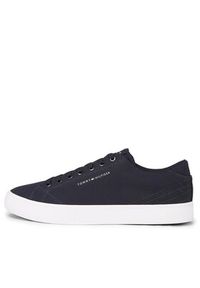 TOMMY HILFIGER - Tommy Hilfiger Tenisówki Th Hi Vulc Low Canvas FM0FM04882 Granatowy. Kolor: niebieski #6