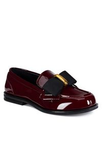 Gino Rossi Mokasyny SAVA-1797-23-2 Bordowy. Kolor: czerwony. Materiał: lakier, skóra #6