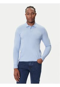 BOSS Polo Passerby 50507704 Błękitny Slim Fit. Typ kołnierza: polo. Kolor: niebieski. Materiał: bawełna #1