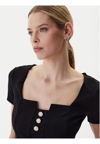 Guess Bluzka W6RP08 KCBO2 Czarny Classic Fit. Kolor: czarny. Materiał: syntetyk #3