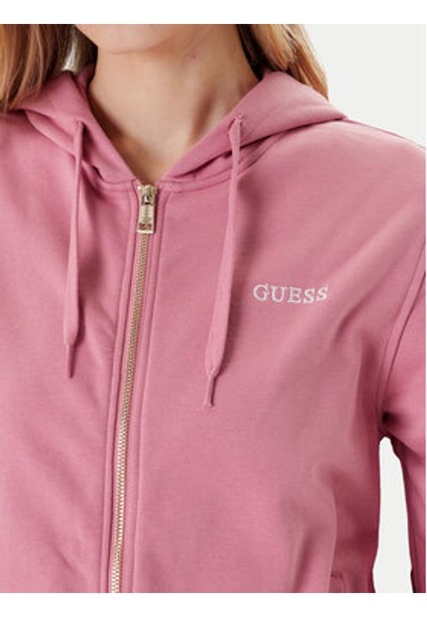 Guess Bluza O5RQ01 KCO31 Różowy Regular Fit. Kolor: różowy. Materiał: bawełna