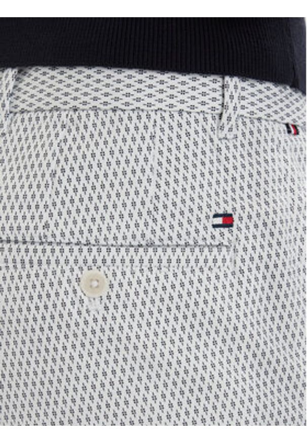 TOMMY HILFIGER - Tommy Hilfiger Szorty materiałowe Dover Print MW0MW42353 Biały Slim Fit. Kolor: biały. Materiał: bawełna. Wzór: nadruk