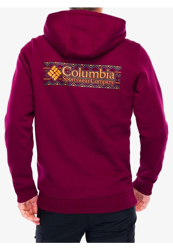 columbia - Bluza z kapturem męska Columbia Meridian Creek Graphic Hoodie. Typ kołnierza: kaptur. Kolor: fioletowy. Styl: sportowy. Sport: turystyka piesza