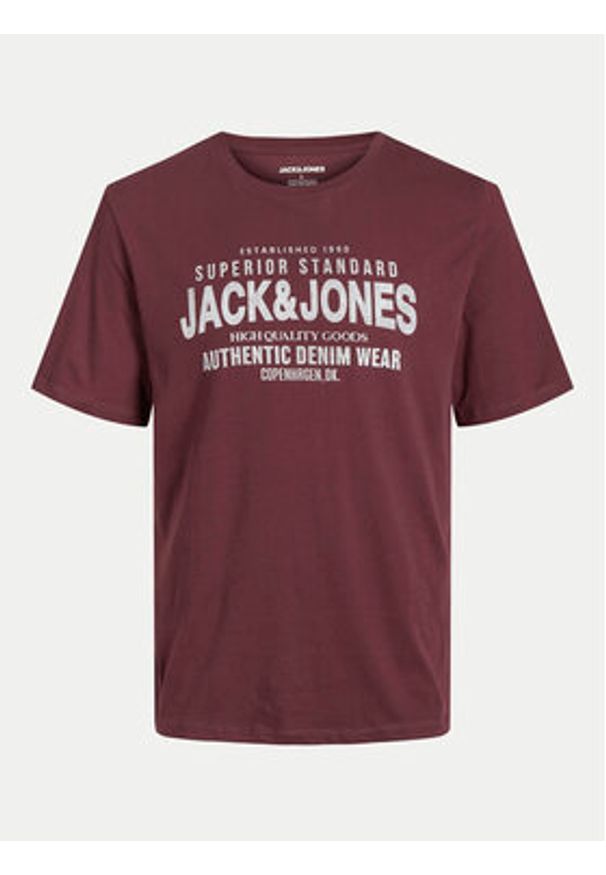 Jack & Jones - Jack&Jones T-Shirt Jeans 12256779 Czerwony Standard Fit. Kolor: czerwony. Materiał: bawełna
