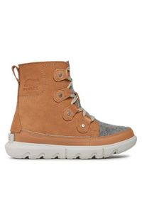 sorel - Sorel Śniegowce Explorer Next™ Joan Wp NL5069-253 Brązowy. Kolor: brązowy. Materiał: skóra, zamsz