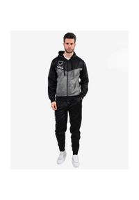 Givova Visa Melange – dres dziecięcy z polarfleece, kaptur, rozmiar XS. Okazja: na uczelnię. Kolor: czarny. Materiał: dresówka. Styl: sportowy