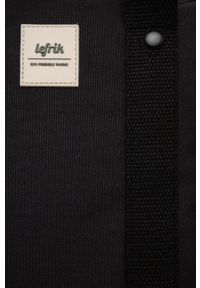 Lefrik Plecak kolor czarny duży gładki. Kolor: czarny. Materiał: poliester. Wzór: gładki