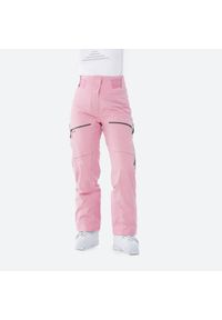 WEDZE - Spodnie narciarskie i snowboardowe damskie Quechua FR500. Kolor: różowy. Materiał: materiał. Długość: długie. Sport: snowboard, narciarstwo