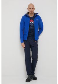 Salewa kurtka outdoorowa Agner. Kolor: niebieski. Materiał: skóra, materiał #2