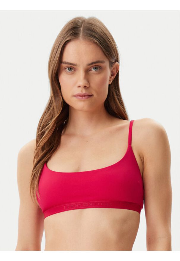 TOMMY HILFIGER - Tommy Hilfiger Góra od bikini UW0UW05803 Różowy. Kolor: różowy. Materiał: syntetyk