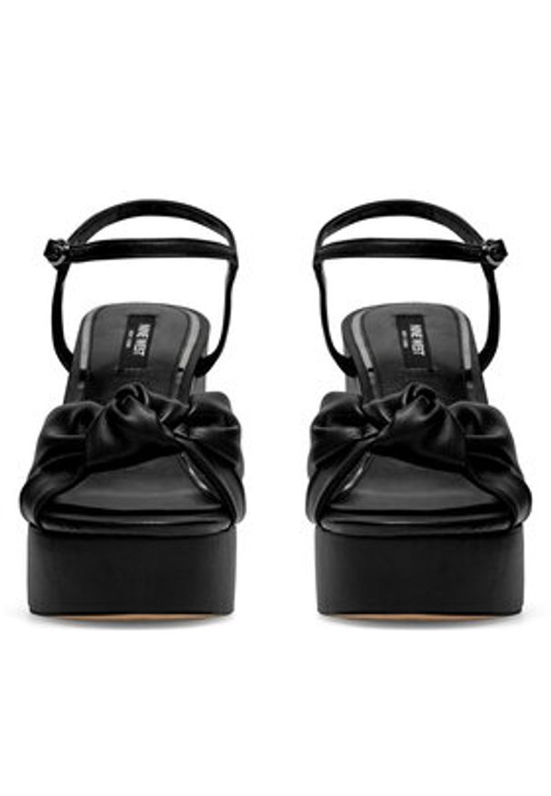 Nine West Sandały WFA2634-1 Czarny. Kolor: czarny. Materiał: syntetyk