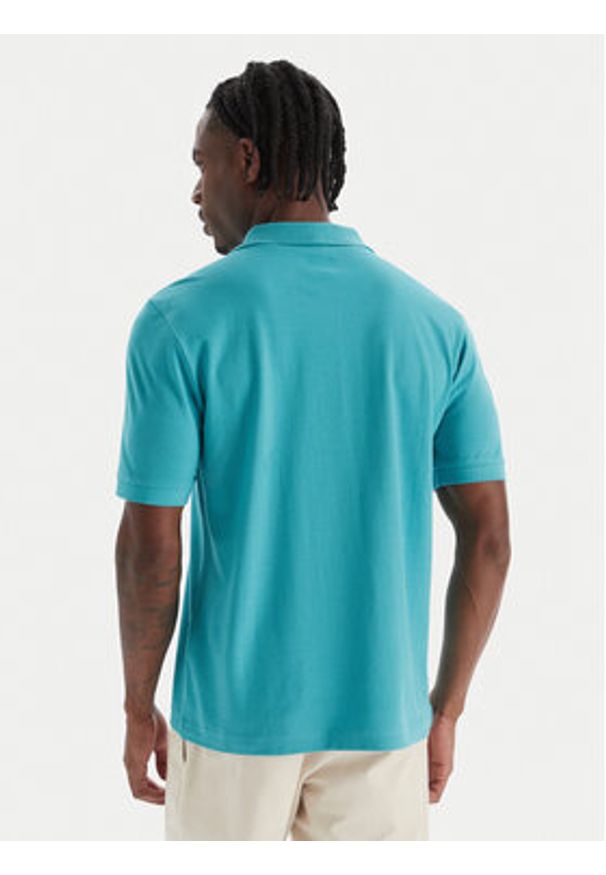 Kappa Polo Logo Sharas Mss 302B3D0 Turkusowy Regular Fit. Typ kołnierza: polo. Kolor: turkusowy. Materiał: bawełna