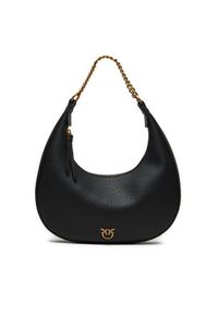 Pinko - PINKO Torebka Brioche Hobo Classic AI 24-25 PLTT 101526 A29Q Czarny. Kolor: czarny. Materiał: skórzane