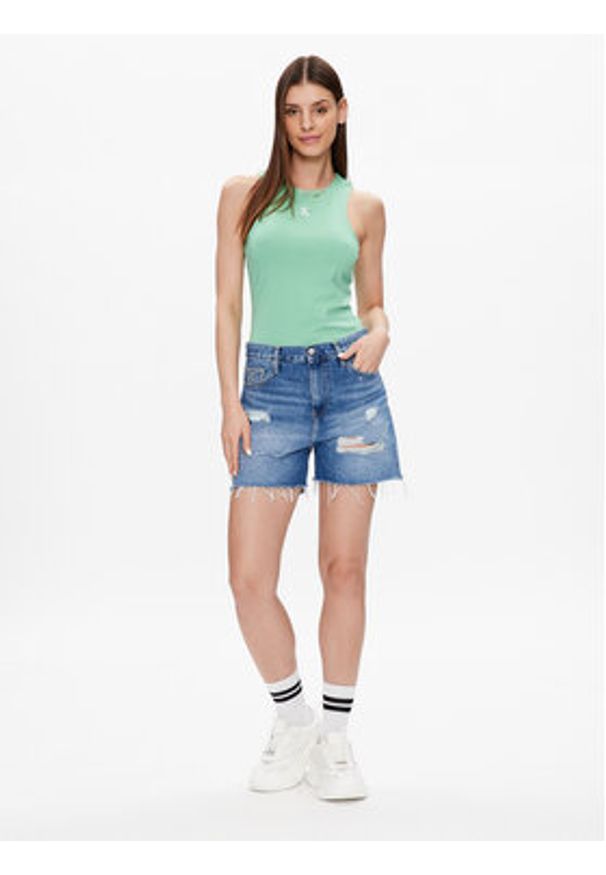 Calvin Klein Jeans Szorty jeansowe J20J220641 Niebieski Regular Fit. Kolor: niebieski. Materiał: bawełna, jeans