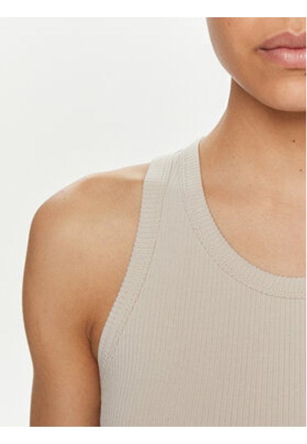 Calvin Klein Top K20K206554 Beżowy Slim Fit. Kolor: beżowy