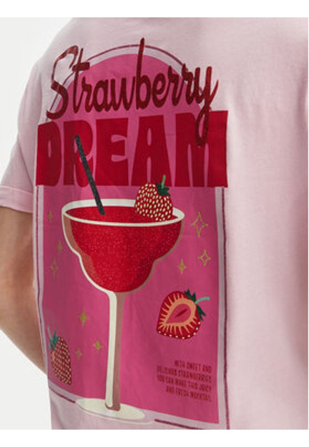 only - ONLY T-Shirt Kita 15291465 Różowy Regular Fit. Kolor: różowy. Materiał: bawełna