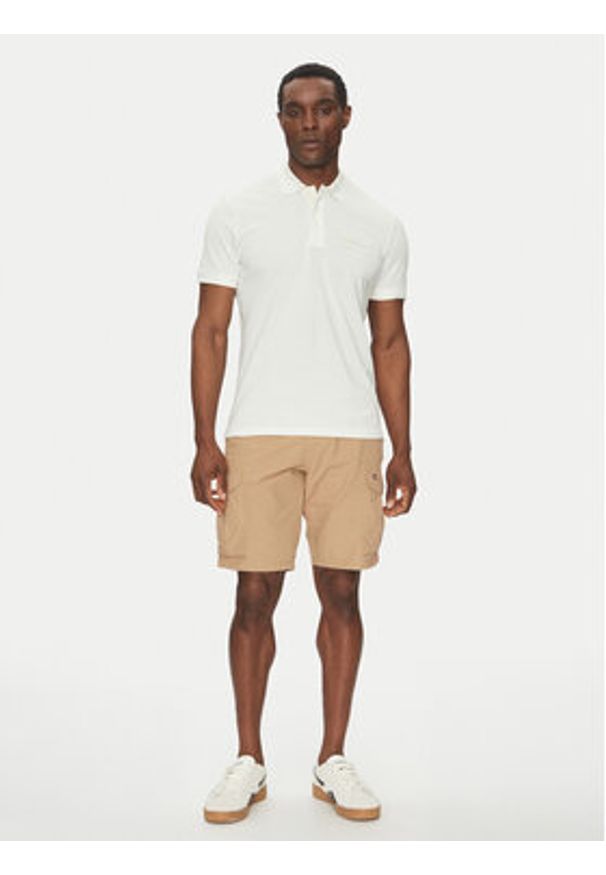 Napapijri Polo E-Amundsen NP0A4IN9 Écru Regular Fit. Typ kołnierza: polo. Materiał: bawełna
