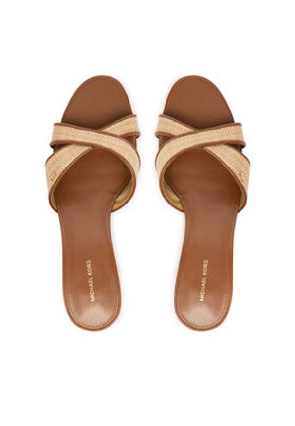 MICHAEL Michael Kors Klapki Cassidy Kitten 40S6CSMS2D Beżowy. Kolor: beżowy. Materiał: materiał