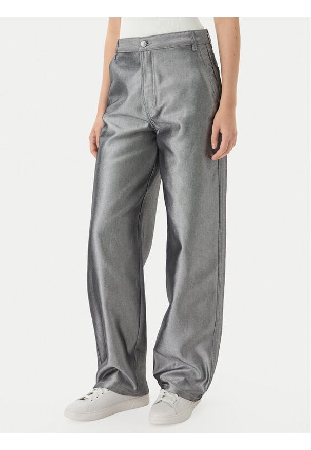 Calvin Klein Jeans Jeansy LV047E718G Szary Barrel Fit. Kolor: szary