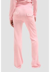 Juicy Couture - JUICY COUTURE Różowe damskie spodnie dresowe Layla Low Rise, Rozmiar M. Kolor: różowy. Materiał: dresówka #4