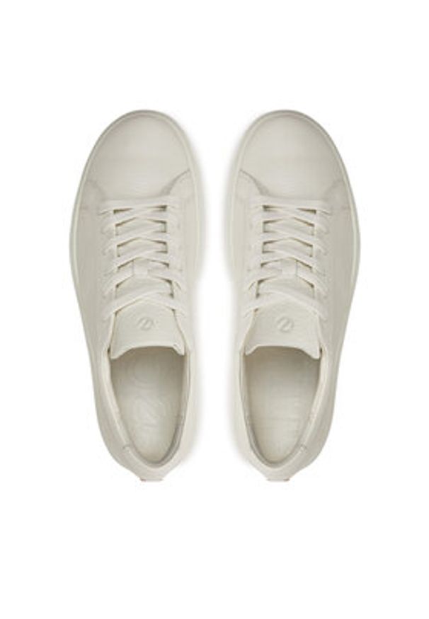ecco - ECCO Sneakersy Soft 60 W Shoe . Delete 21920301007 Écru. Kolor: kremowy. Materiał: skóra