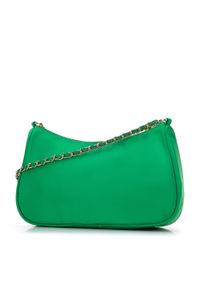 Wittchen - Damska torebka bagietka z nylonu na łańcuszku zielona. Kolor: zielony. Wzór: haft. Dodatki: z haftem. Styl: klasyczny #3