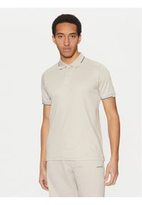 Calvin Klein Polo K10K114130 Beżowy Regular Fit. Typ kołnierza: polo. Kolor: beżowy. Materiał: bawełna #1