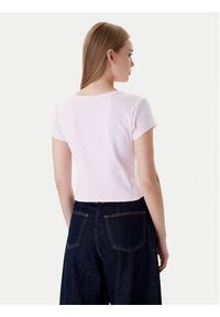 Calvin Klein Jeans T-Shirt LV047C200G Różowy Slim Fit. Kolor: różowy. Materiał: bawełna #2