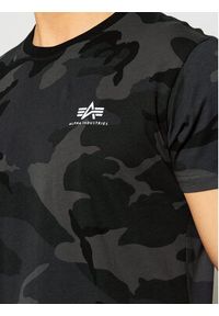 Alpha Industries T-Shirt Basic T Small Logo Camo 188505C Szary Regular Fit. Kolor: czarny. Materiał: bawełna #3