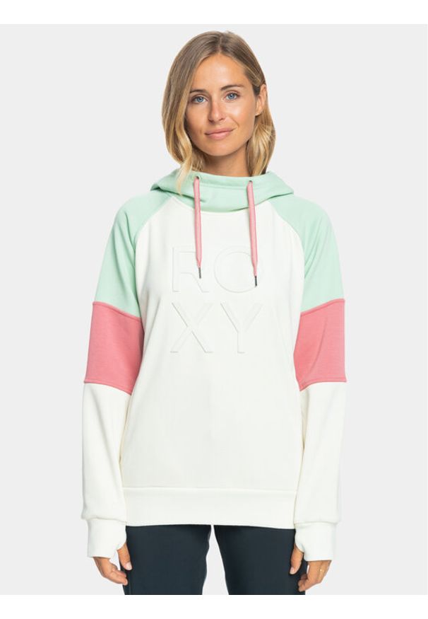 Roxy Bluza Liberty Hoodie Otlr ERJFT04711 Écru Regular Fit. Materiał: syntetyk