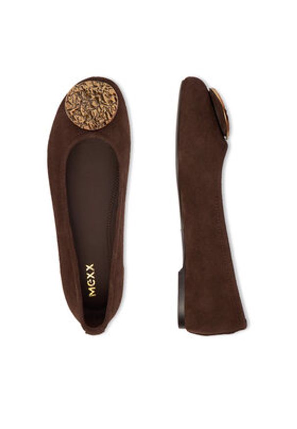 MEXX Baleriny EO-90183-1 Brązowy. Kolor: brązowy. Materiał: skóra, zamsz