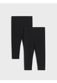 Sinsay - Legginsy 2 pack - czarny. Kolor: czarny