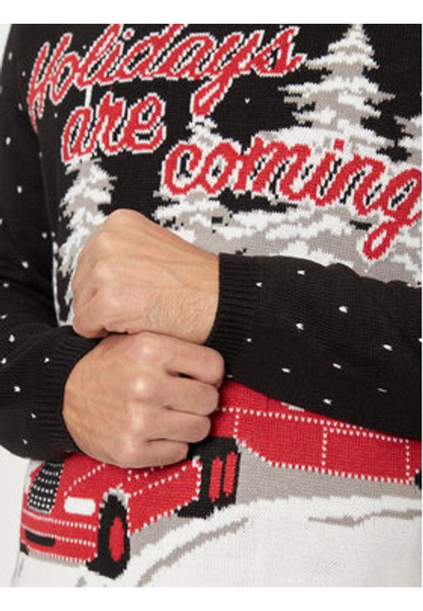 Only & Sons Sweter Xmas 22031176 Granatowy Regular Fit. Kolor: niebieski. Materiał: syntetyk