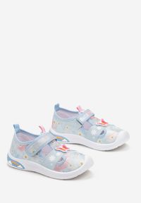 Born2be - Jasnoniebieskie Sandały z Wycięciami ze Skórzaną Wkładką Terial. Kolor: niebieski. Materiał: skóra. Sezon: lato. Styl: elegancki