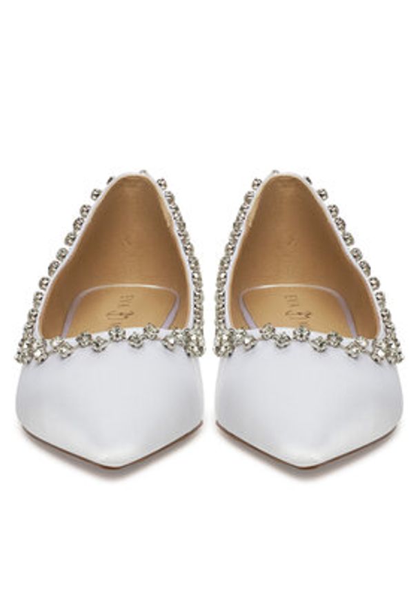 Eva Minge Baleriny MILA-V1166-28-1 Biały. Kolor: biały. Materiał: materiał