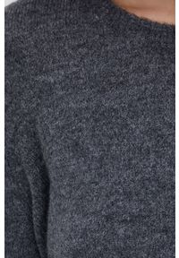 Pepe Jeans Sweter z domieszką wełny damski kolor szary. Okazja: na co dzień. Kolor: szary. Materiał: wełna. Długość rękawa: długi rękaw. Długość: długie. Styl: casual