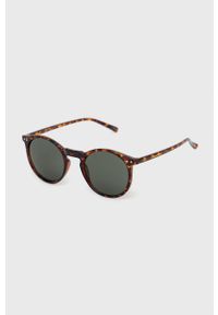 Jack & Jones okulary przeciwsłoneczne męskie kolor brązowy. Kształt: owalne. Kolor: brązowy