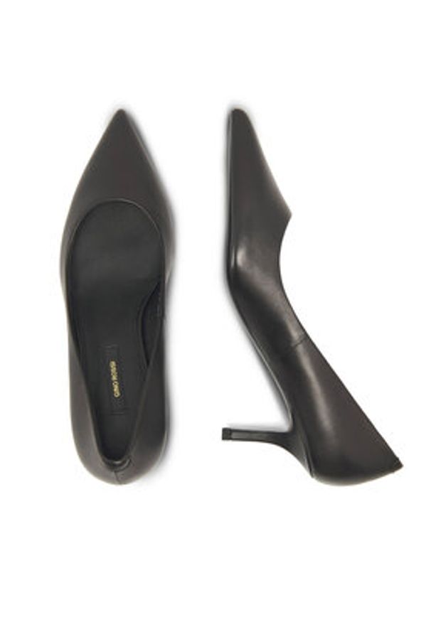 Gino Rossi - GINO ROSSI Czółenka ZOFIA-V1681-21-2 Czarny. Kolor: czarny. Materiał: skóra. Obcas: na szpilce