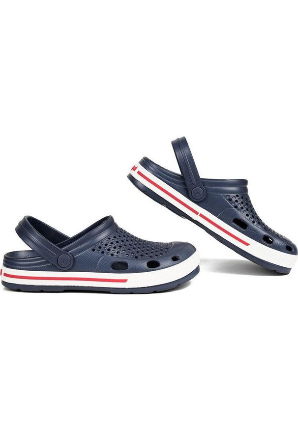 Chodaki sportowe damskie Coqui Lindo. Kolor: czerwony, niebieski, wielokolorowy, biały. Styl: sportowy