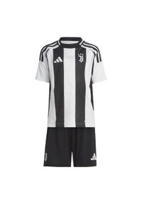 Adidas - Zestaw Juventus 24/25 Home Mini Kids. Kolor: czarny, biały, wielokolorowy. Materiał: materiał