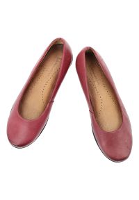 Bordowe Półbuty Maciejka Wsuwane Buty Damskie. Zapięcie: bez zapięcia. Kolor: czerwony. Materiał: skóra. Styl: elegancki, klasyczny #7