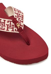 TOMMY HILFIGER - Tommy Hilfiger Japonki Corportate Sandal FW0FW09610 Czerwony. Kolor: czerwony. Materiał: materiał #2