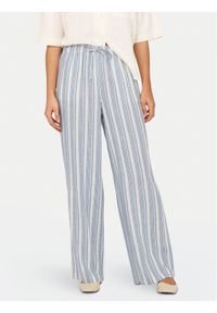 only - ONLY Spodnie materiałowe Caro 15291807 Błękitny Loose Fit. Kolor: niebieski. Materiał: len