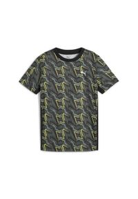 Puma - Młodzieżowa koszulka Essentials Poly PUMA Black. Kolor: czarny. Wzór: nadruk. Sport: joga i pilates