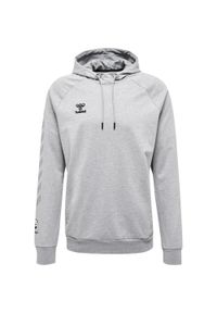 Bawełniana bluza z kapturem Hummel Move Grid. Typ kołnierza: kaptur. Kolor: szary. Materiał: bawełna. Sport: fitness #1