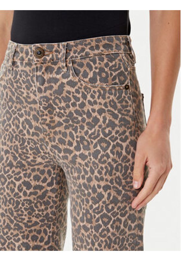 Guess Jeansy W5YA1A WHFP2 Brązowy Wide Leg. Kolor: brązowy