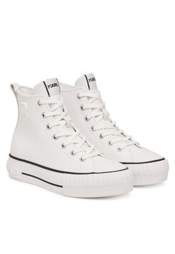 Karl Lagerfeld - KARL LAGERFELD Trampki Kampus Max KL60456 Biały. Kolor: biały. Materiał: skóra