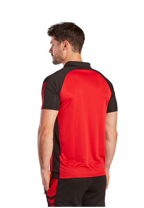 ERIMA - Polo Erima Six Wings. Typ kołnierza: polo. Kolor: czerwony, wielokolorowy, czarny. Materiał: prążkowany, materiał. Sport: piłka nożna